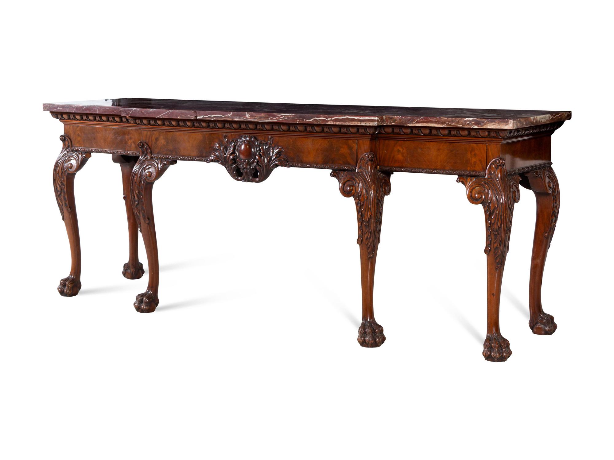 A George III Style Carved Mahogany Sideboard