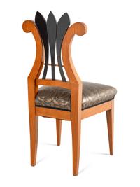 Four Biedermeier Part Ebonized Side Chairs