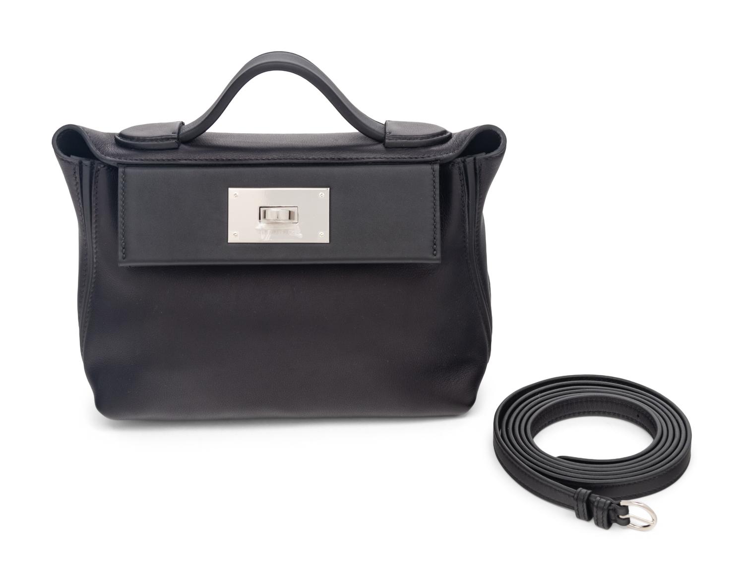 Hermès Mini 24/24 in Noir Swift Leather, 2022