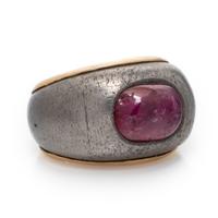 Burmese Ruby and Iron Ring