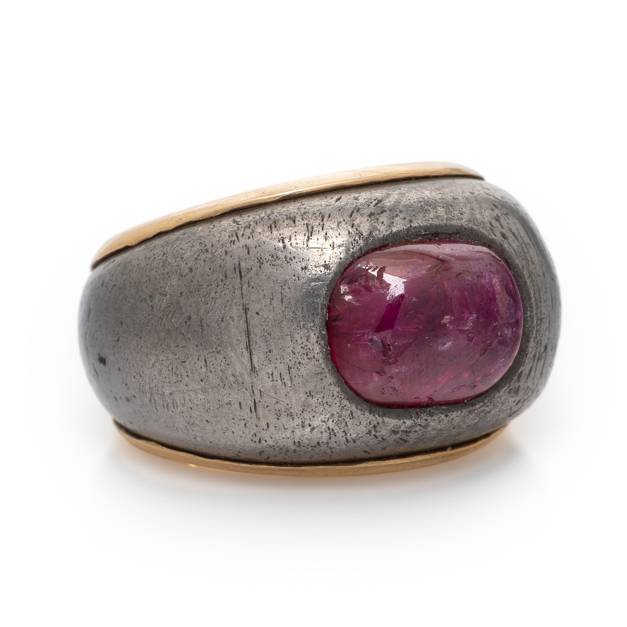 Burmese Ruby and Iron Ring