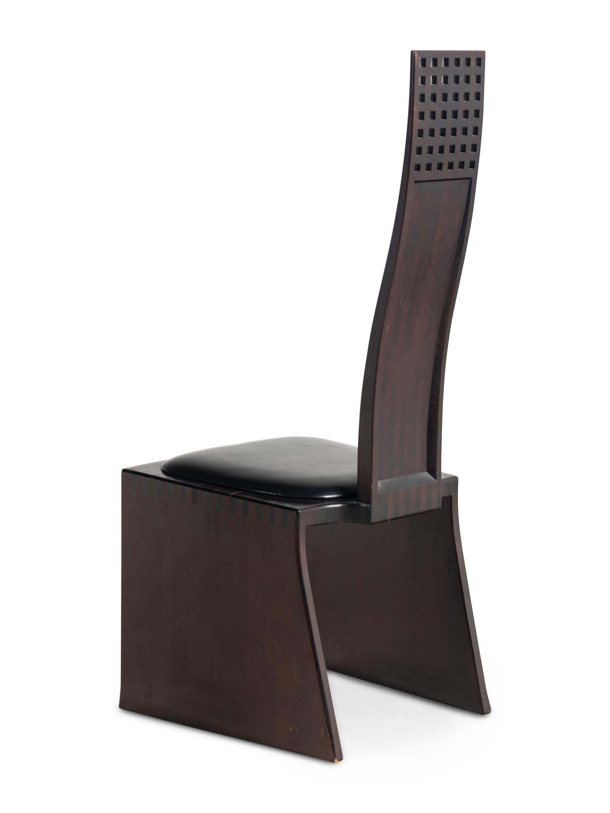 A Pair of Side Chairs in the Style of Charles Rennie Mackintosh