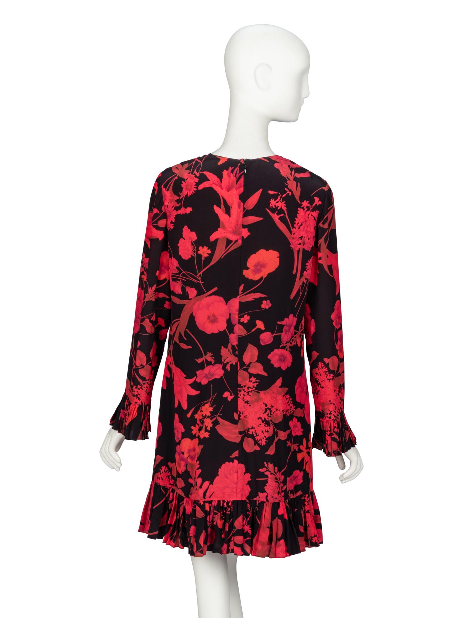 Valentino, Floral-Print Silk Dress