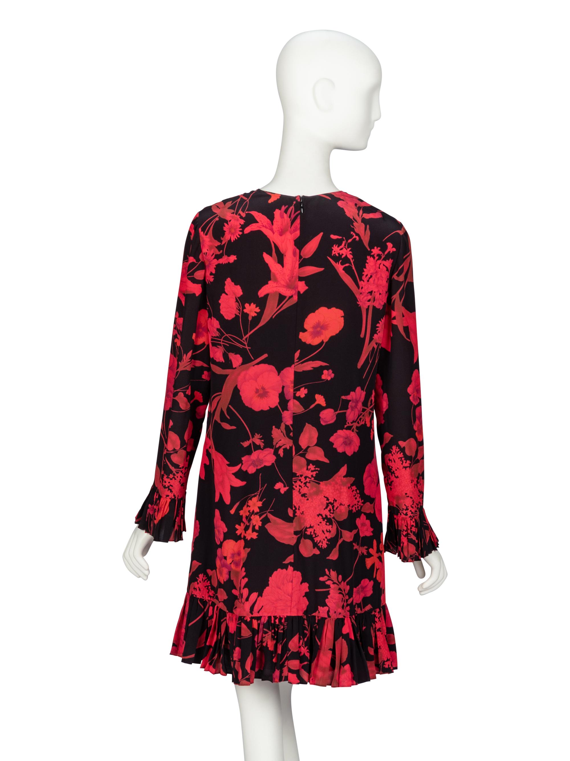Valentino, Floral-Print Silk Dress