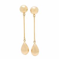 Yellow Gold Pendant Earrings