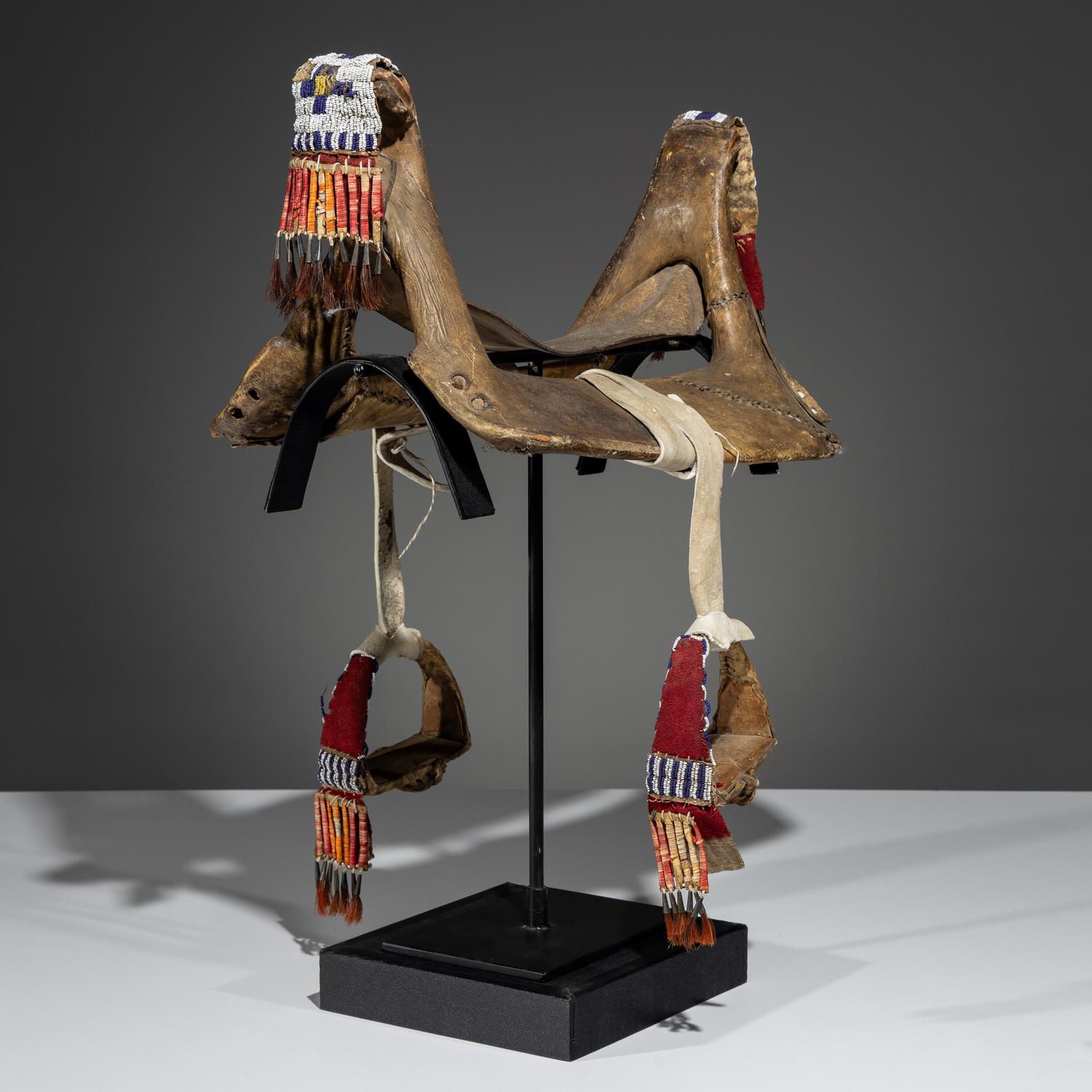 Sioux Child's Beaded Saddle Tree