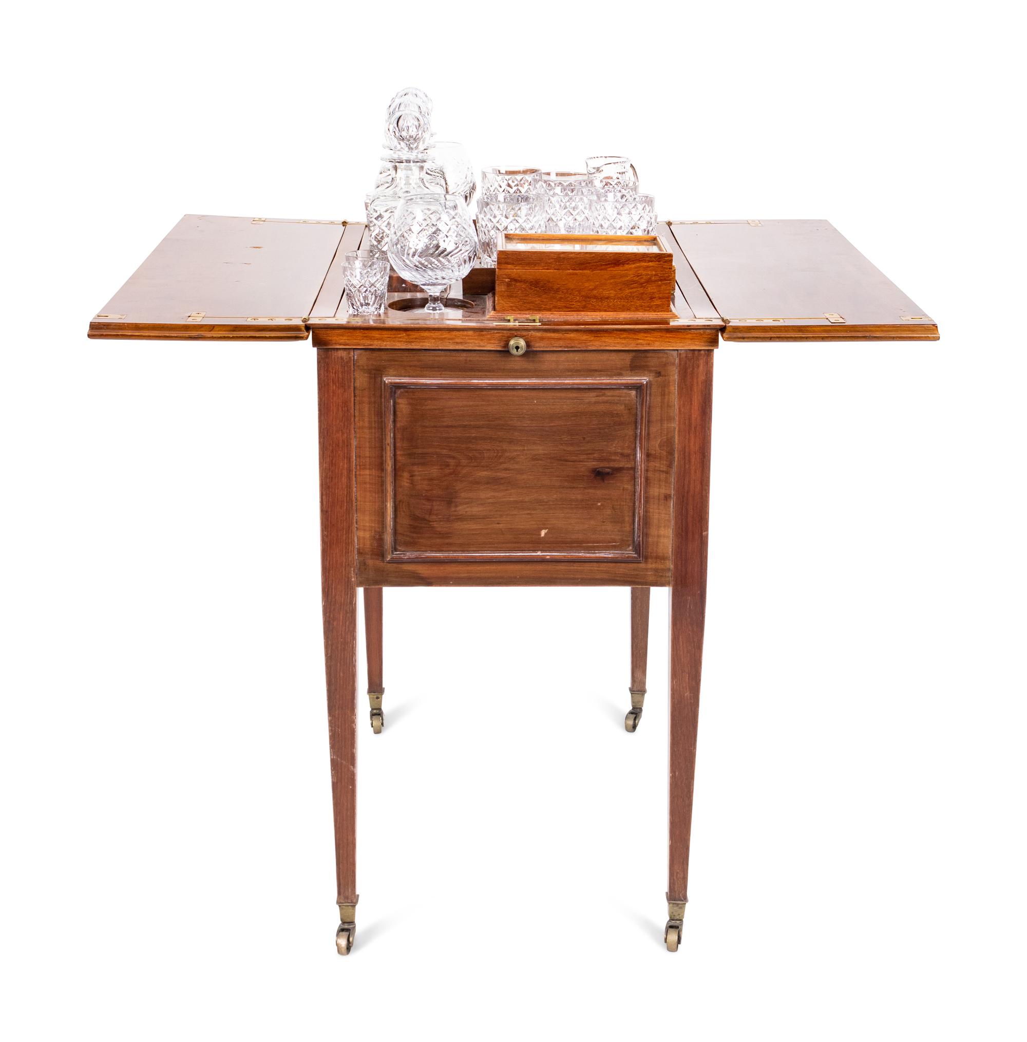 An English Mahogany and Cut Glass Liquor Cabinet by Waring & Gillow Ltd.