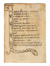 A collection of leaves from Psalter manuscripts, illuminated in Flanders in the first half of the thirteenth century, joined with a group of seventeenth- or eighteenth-century Psalter leaves drawn according to similar models