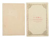 BARRY, David F. (1854-1934), photographer. Two cabinet cards of Curley, George Custer's Scout. Ca 1880s.