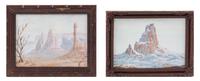 Jackie Steele, (20th Century), Mountain Landscapes (two works)