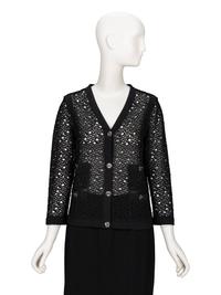 Chanel, Black Lace Knit Cardigan