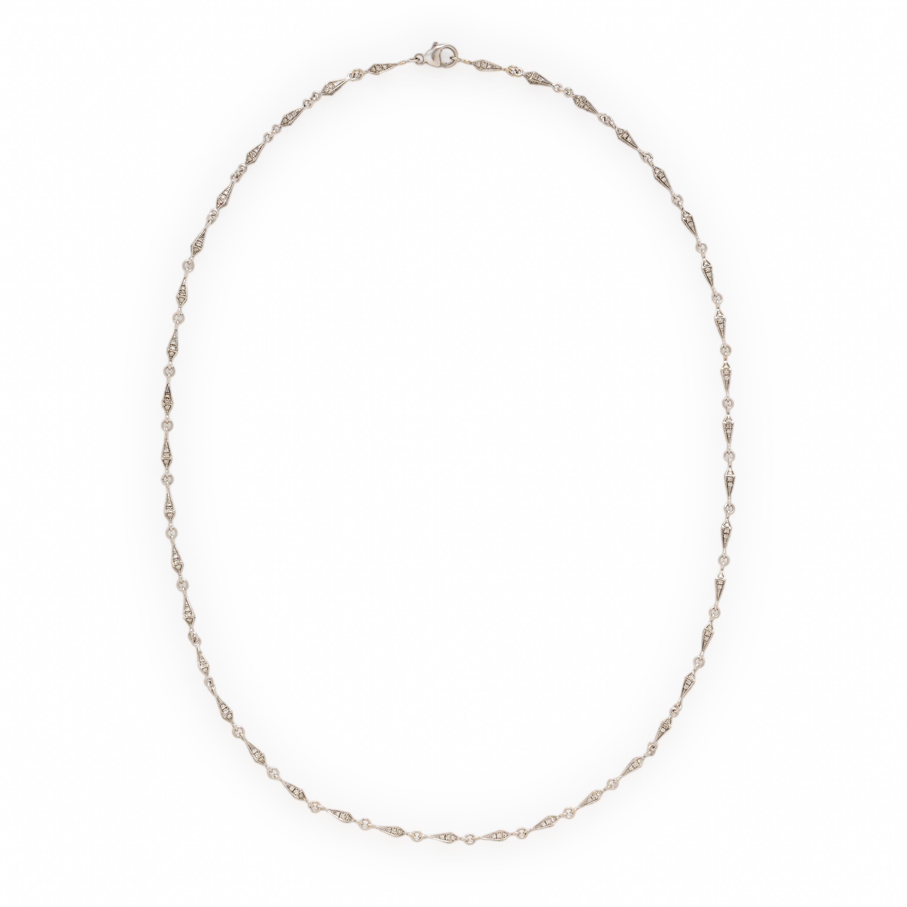 Karma El Khalil, White Gold and Diamond Necklace