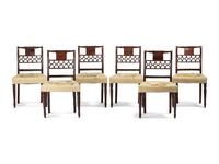 Six Regency Mahogany Side Chairs