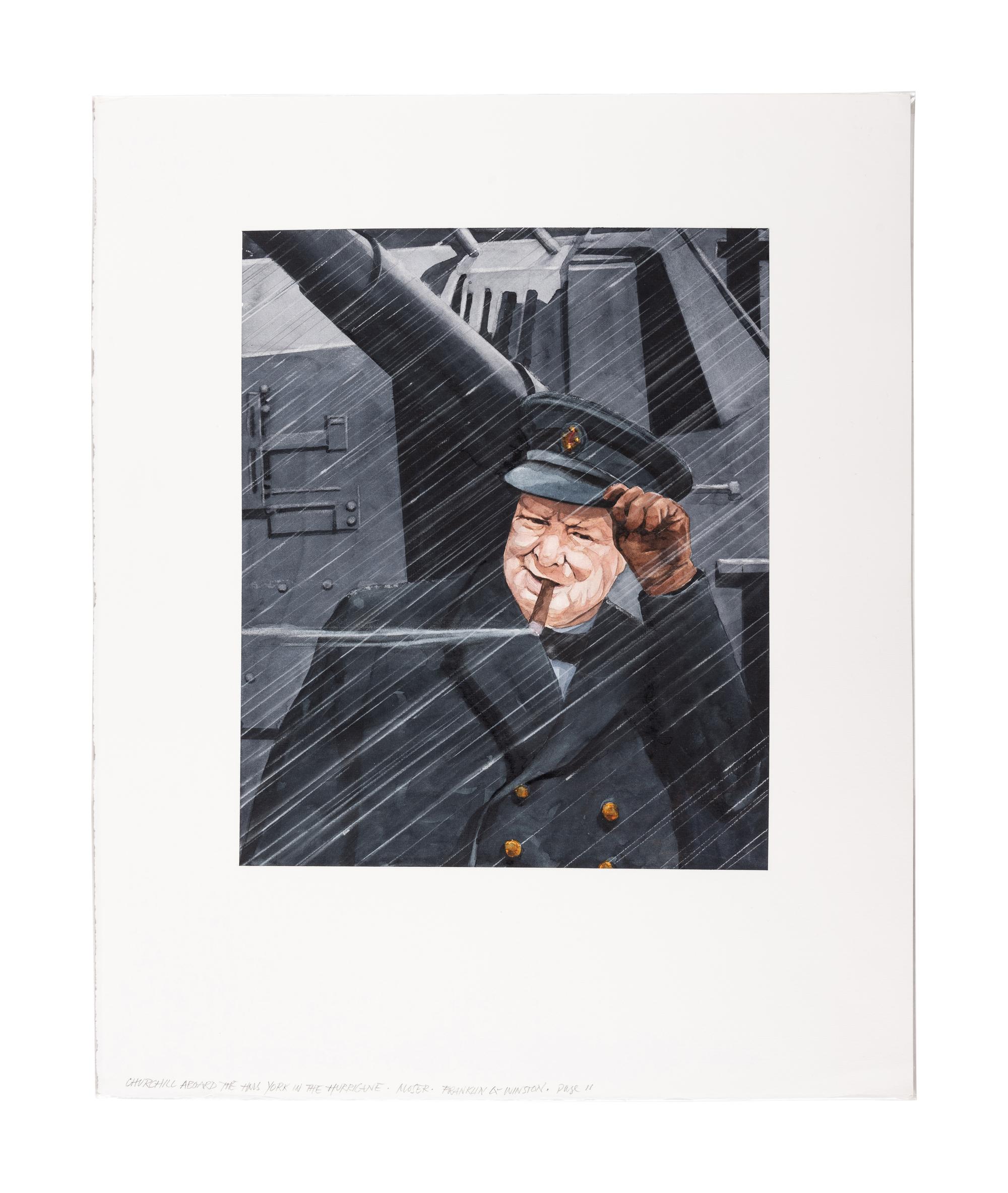 [MOSER, Barry, illustrator]. WOOD, Douglas. Franklin and Winston: A Christmas That Changed the World. Somerville, MA: Candlewick Press, 2011.