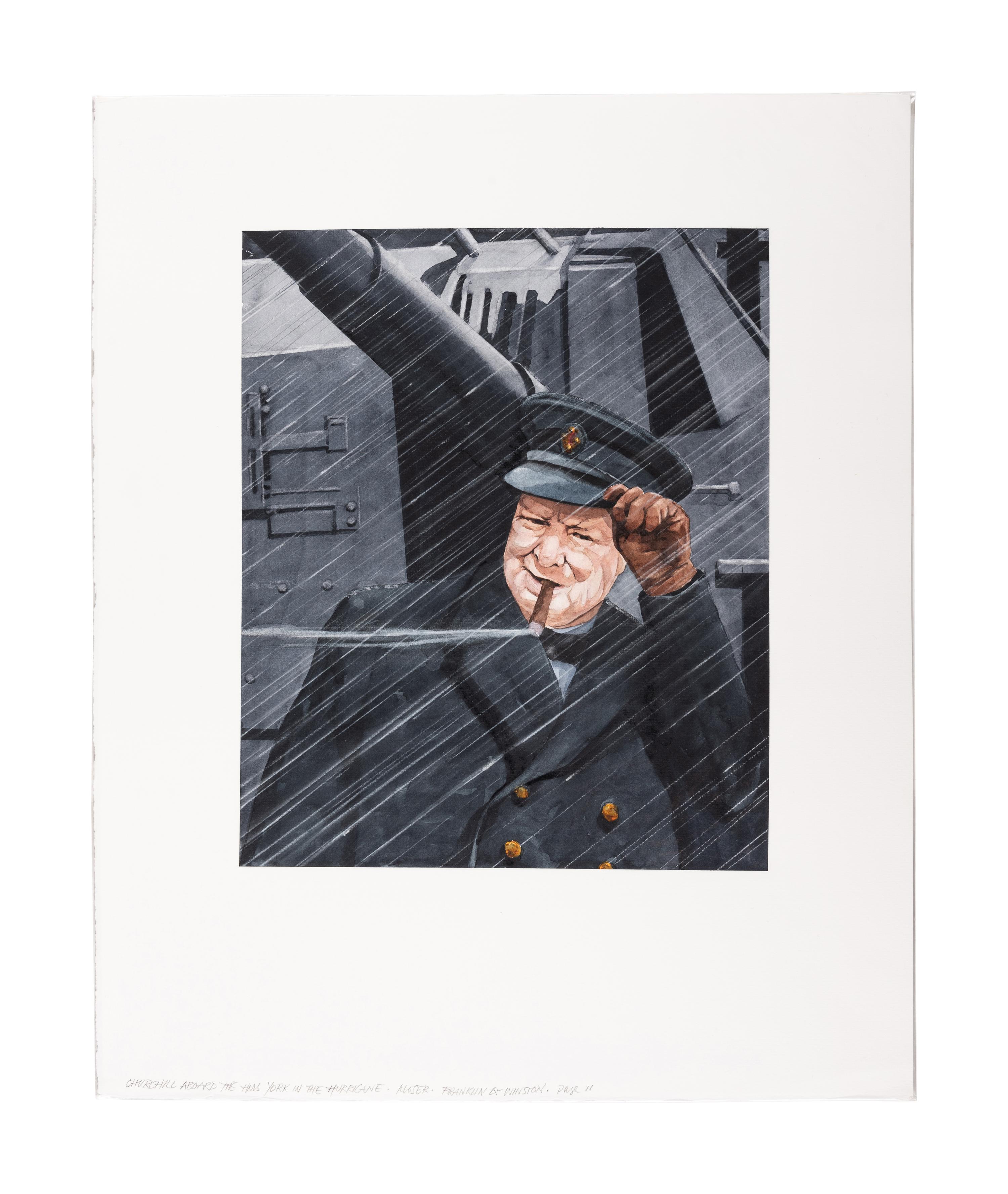 [MOSER, Barry, illustrator]. WOOD, Douglas. Franklin and Winston: A Christmas That Changed the World. Somerville, MA: Candlewick Press, 2011.