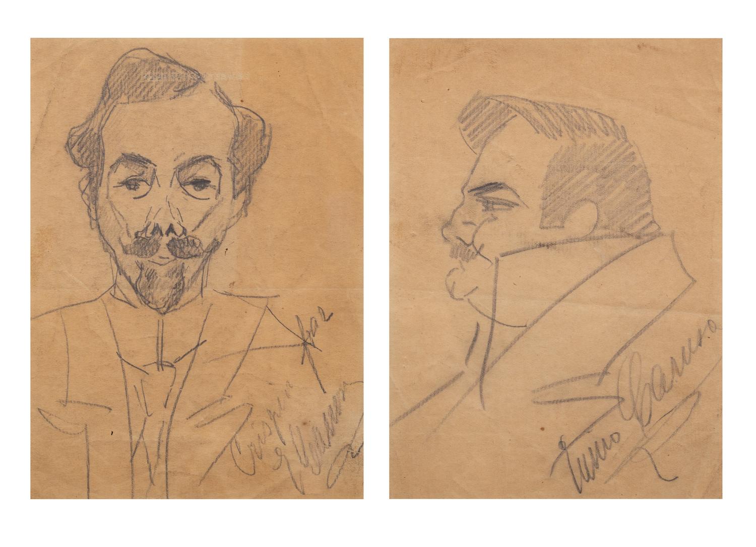 Portrait of Crispin; Self-Portrait