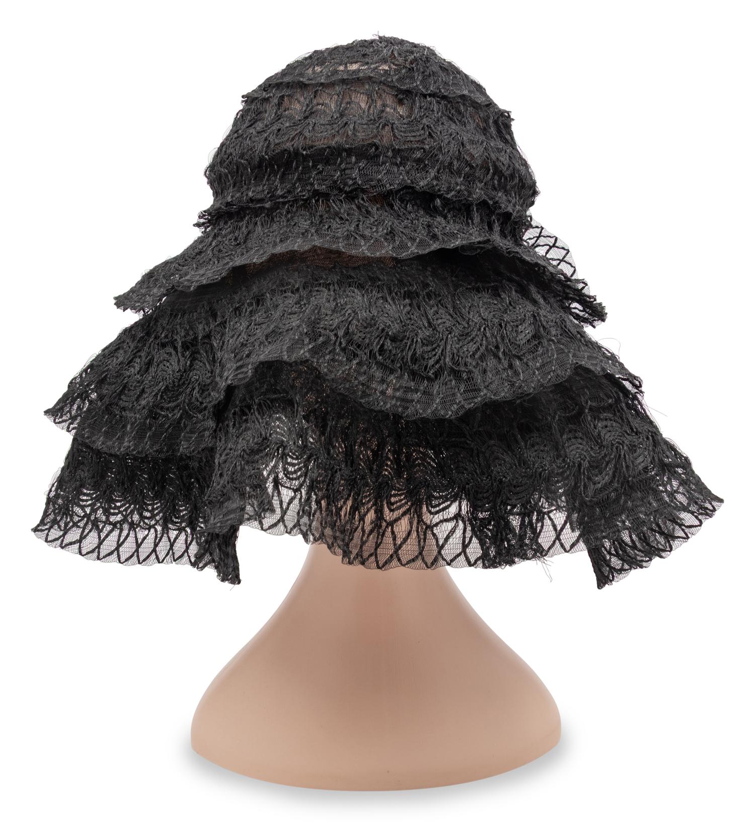 Galanos, Black Lace Hat