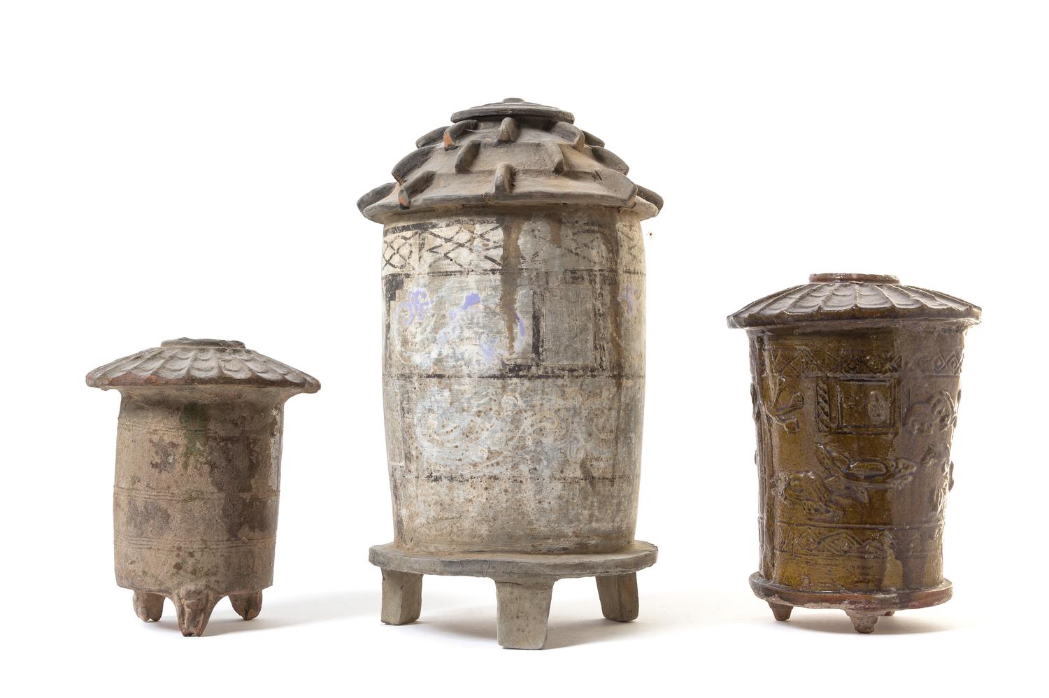 Three Pottery Granaries — HAN DYNASTY