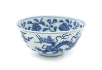 A Blue and White Porcelain Bowl Diameter 6 inches.