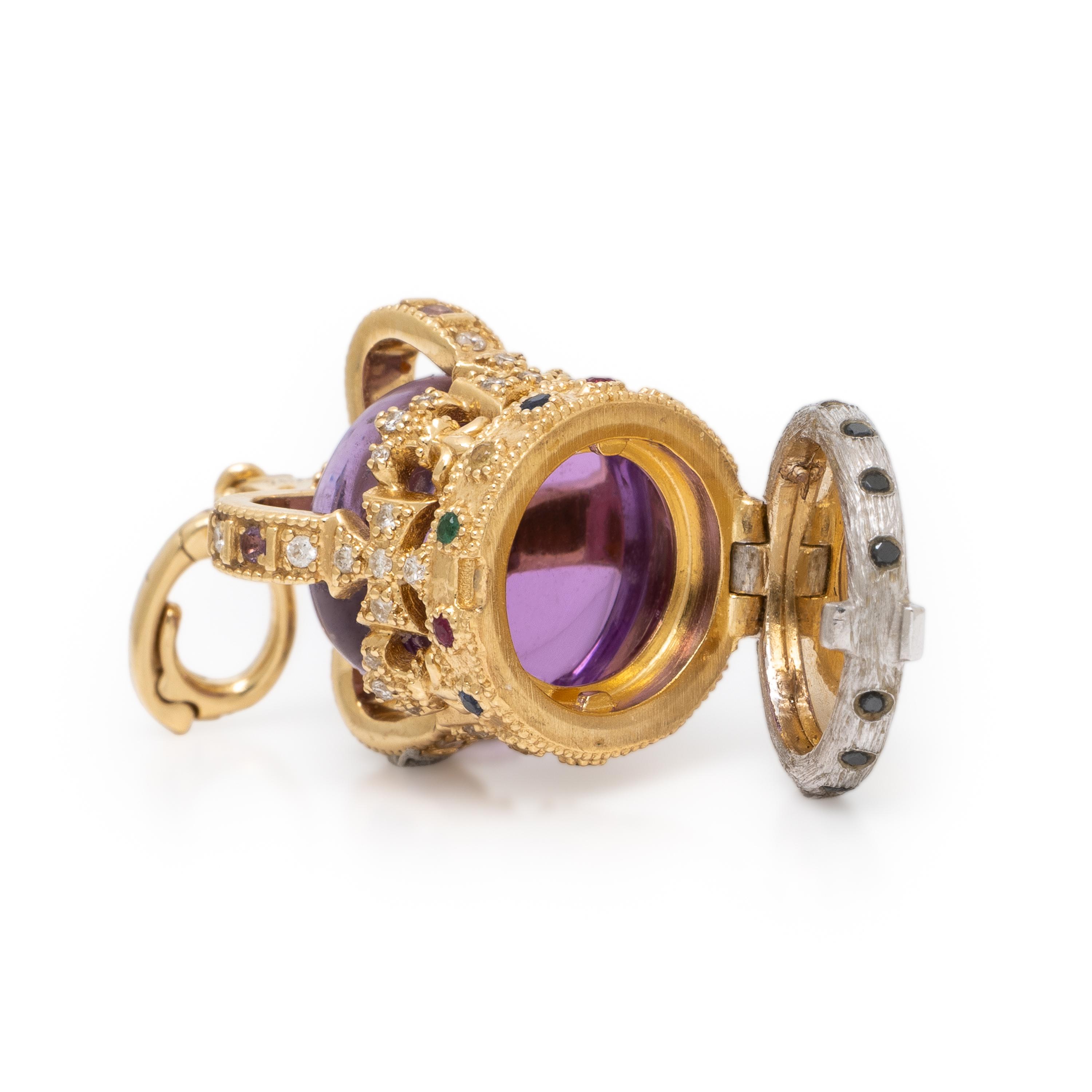 Annoushka, 'Coronation Crown', Multigem and Yellow Gold Locket Charm