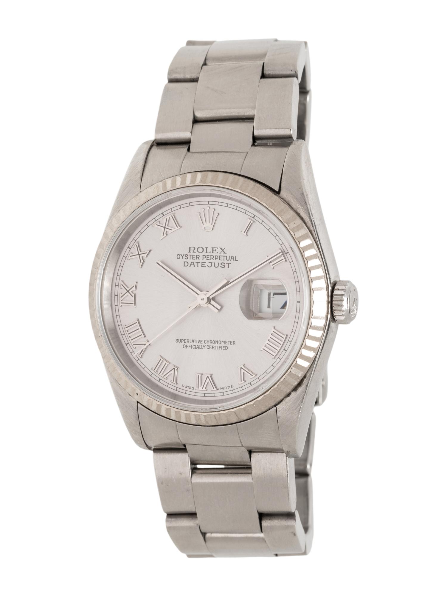 ROLEX, REF. 16234 STAINLESS STEEL 'OYSTER PERPETUAL DATEJUST' WATCH