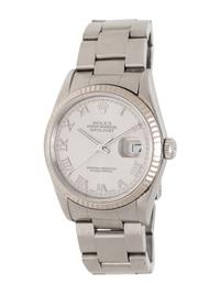 ROLEX, REF. 16234 STAINLESS STEEL 'OYSTER PERPETUAL DATEJUST' WATCH