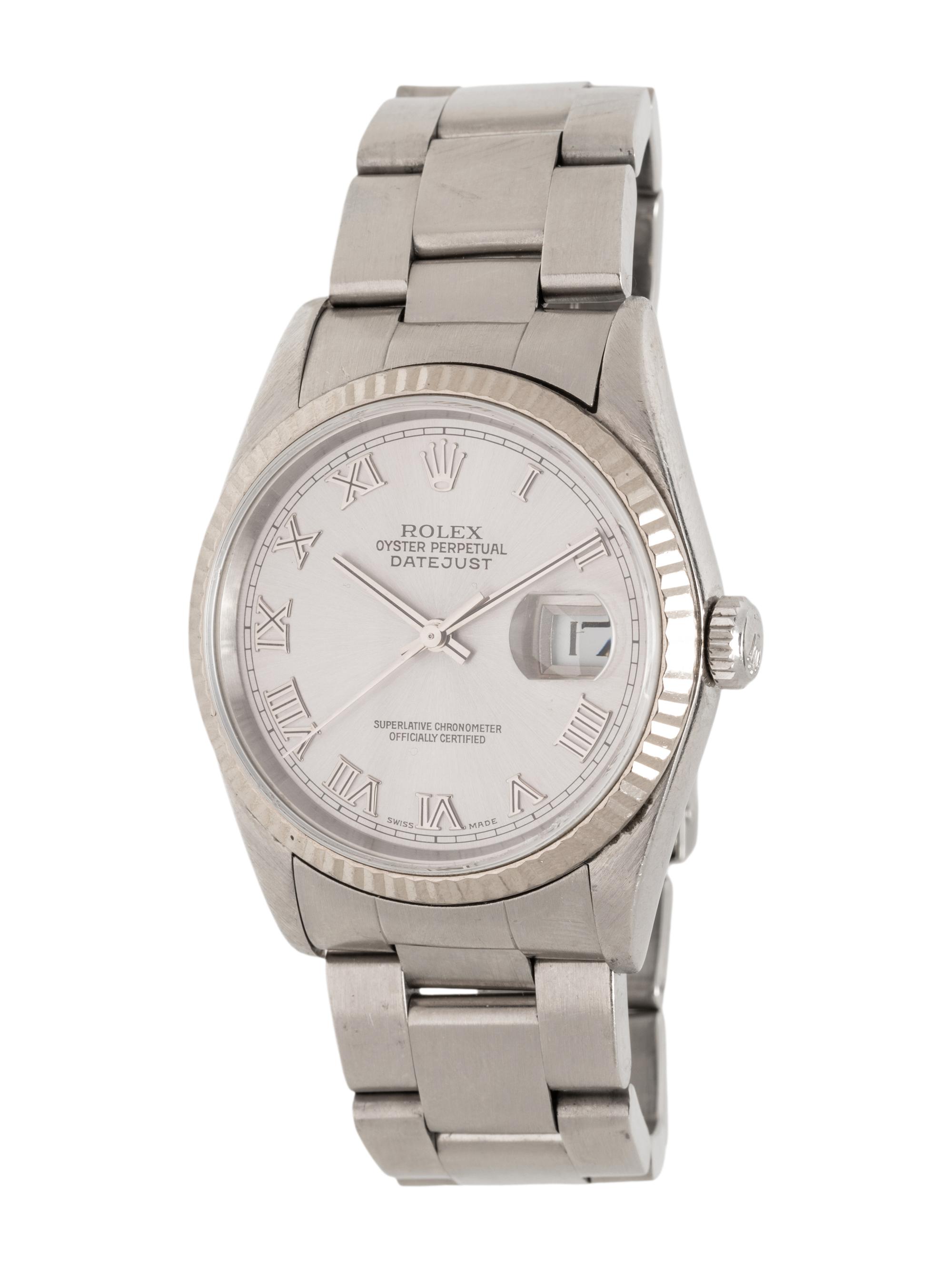 ROLEX, REF. 16234 STAINLESS STEEL 'OYSTER PERPETUAL DATEJUST' WATCH