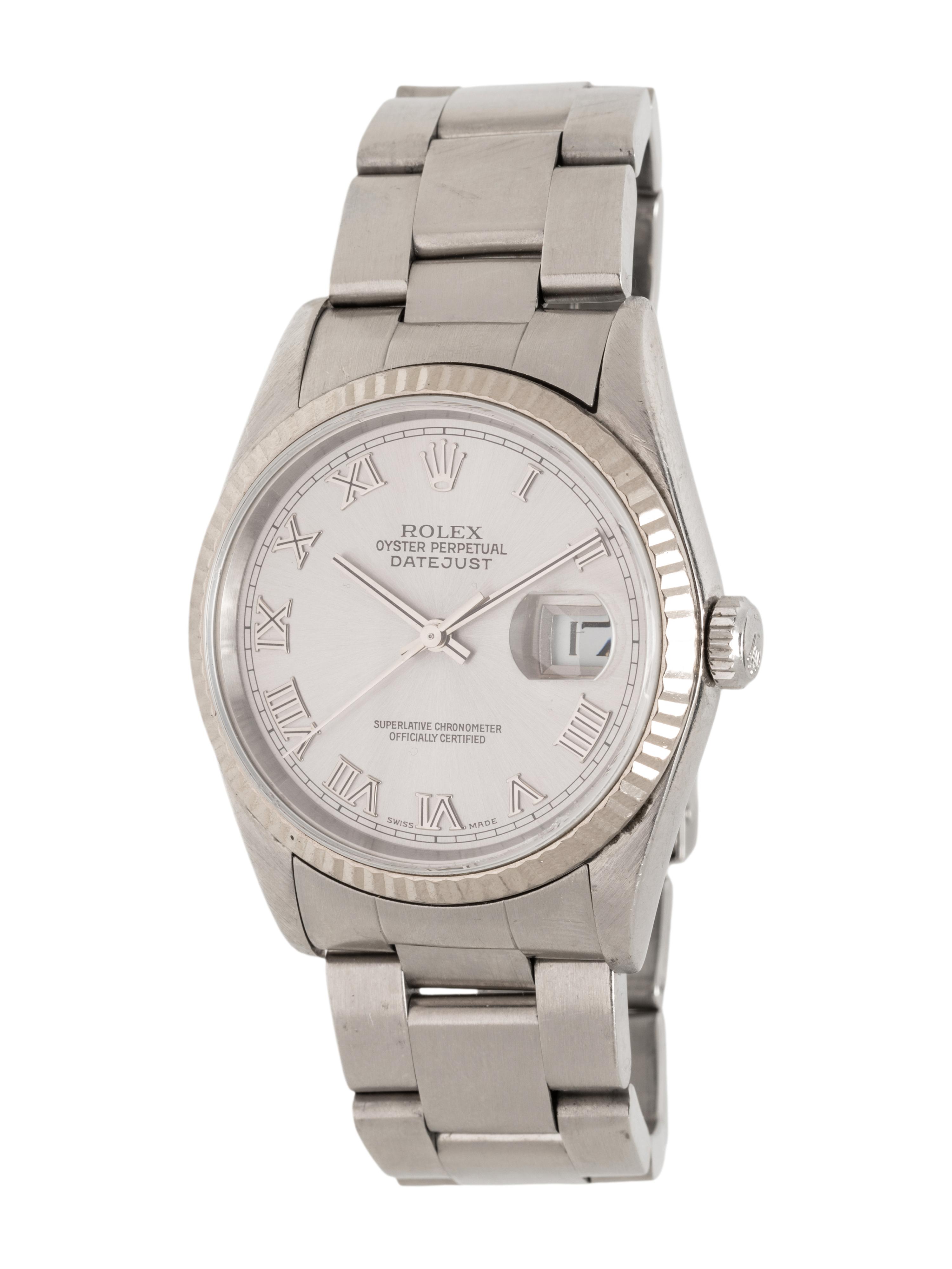 ROLEX, REF. 16234 STAINLESS STEEL 'OYSTER PERPETUAL DATEJUST' WATCH