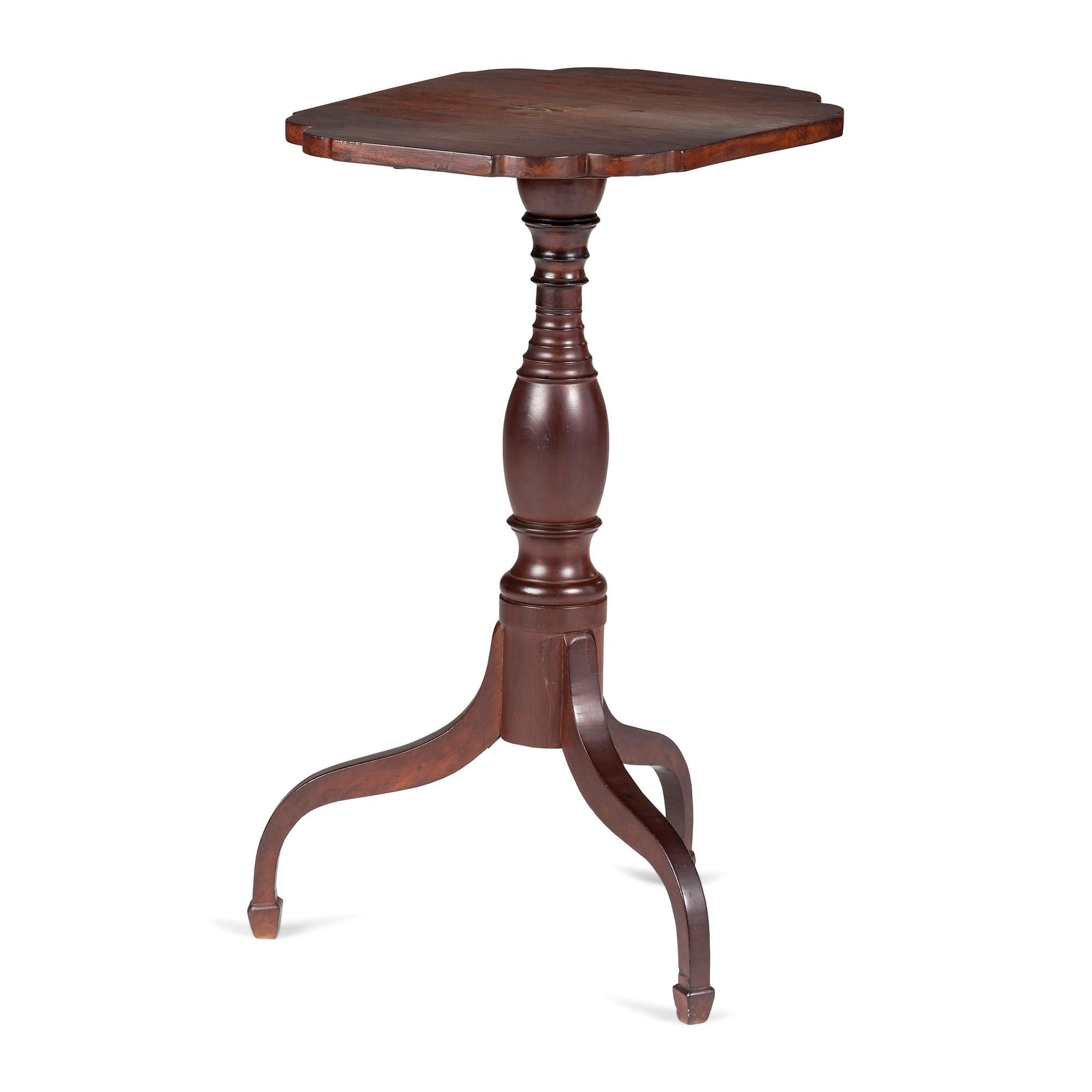 A Federal Cherrywood Table Top Candle Stand