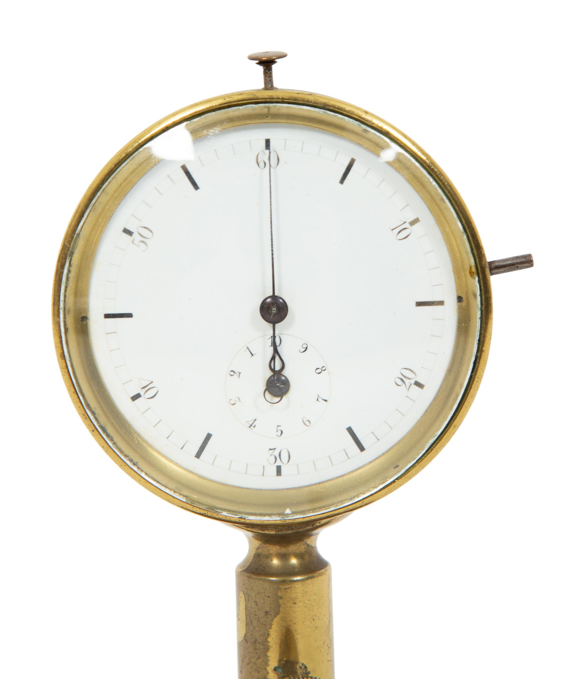 A French Brass Stopwatch on Stand