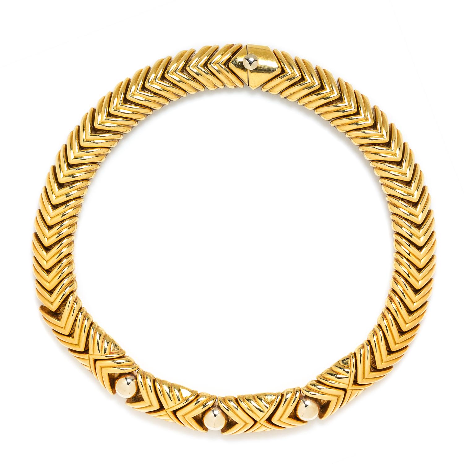 An 18 Karat Yellow Gold Necklace, Kria, 69.30 dwts.
