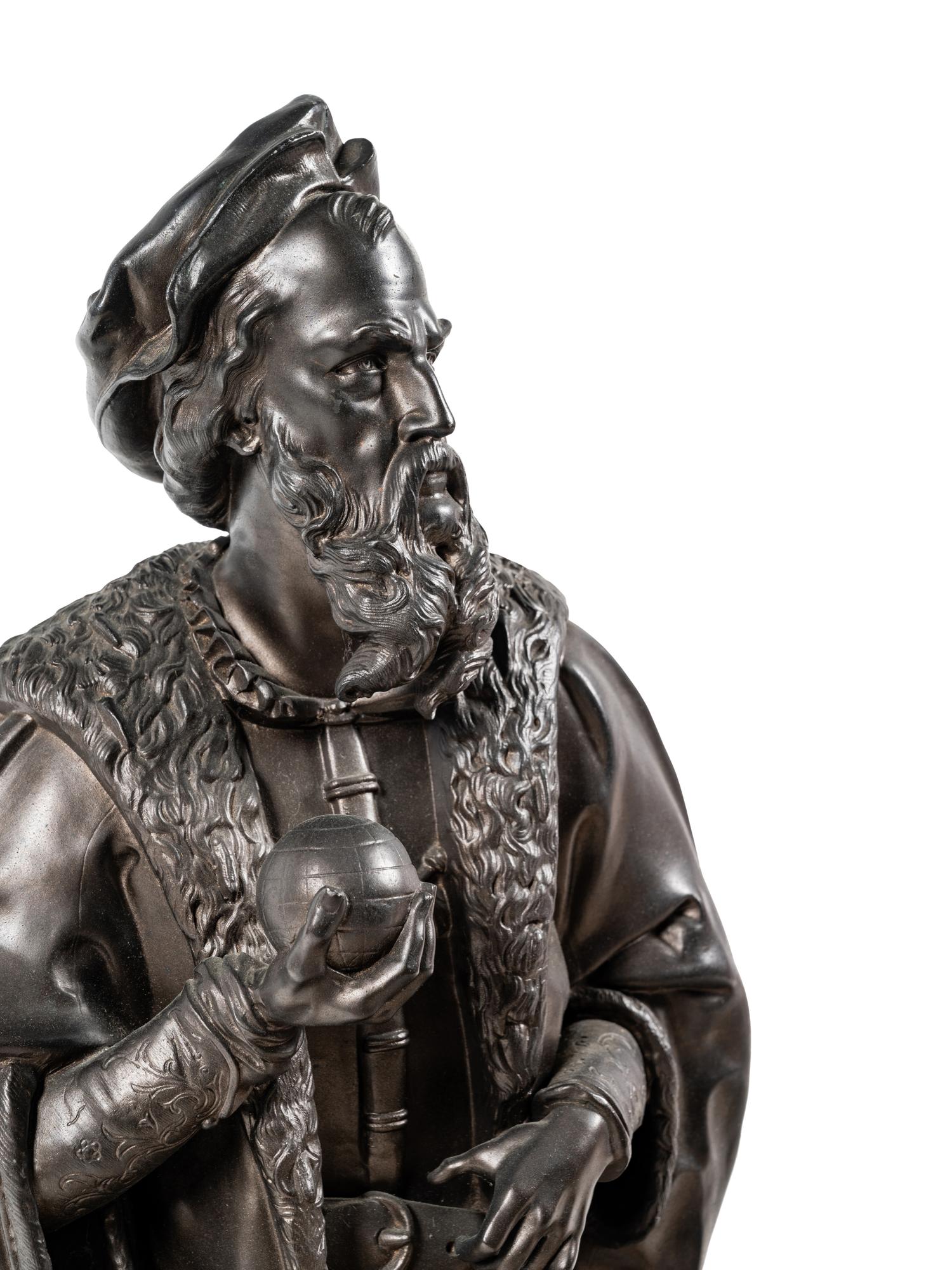 A Continental Cast Metal Figure of Galileo