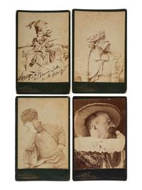 SARONY, Napoleon (1821-1896). Four cabinet card self portraits of the photographer including one signed and inscribed.