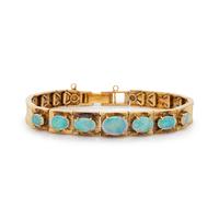 YELLOW GOLD AND OPAL BRACELET
