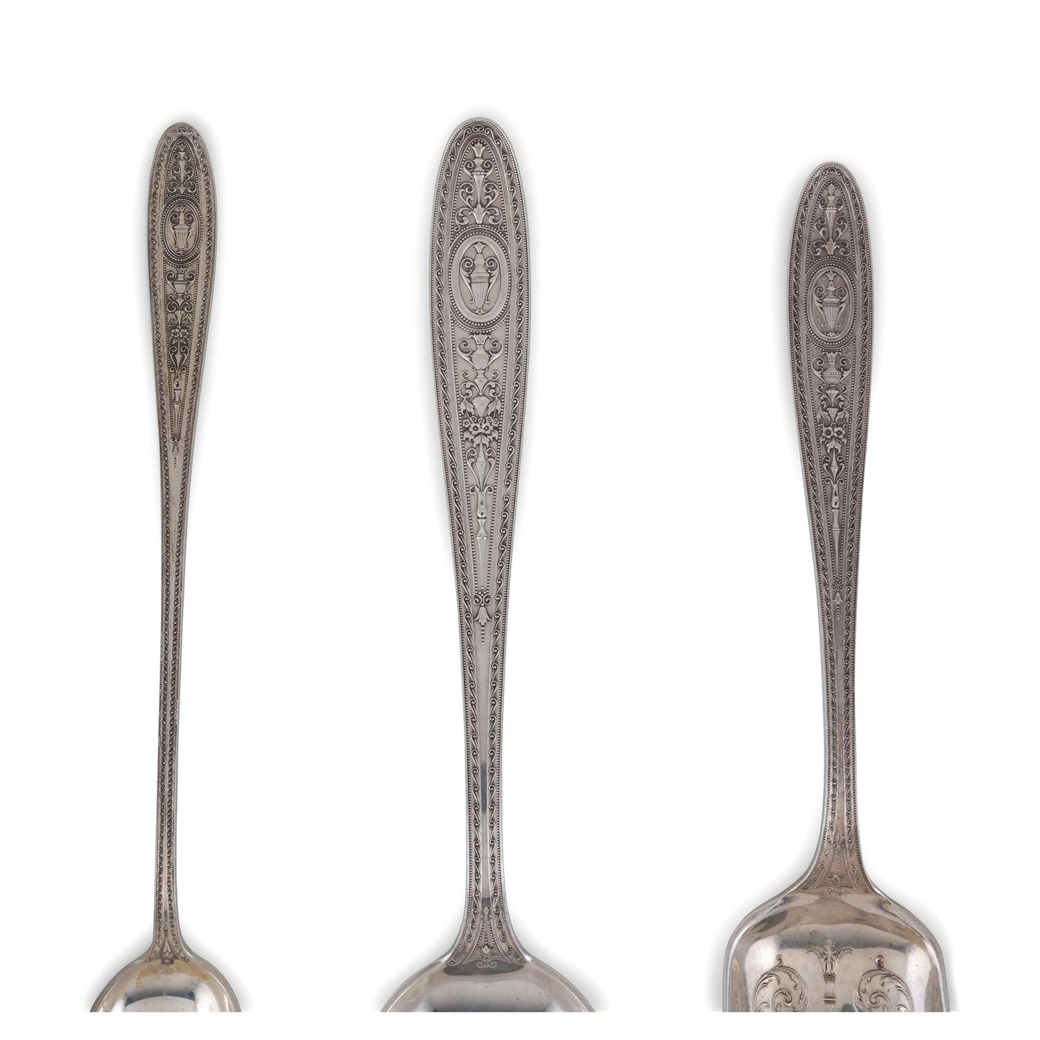 An International Silver Flatware Service in Custom Case