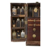 Mahogany medicine chest Reece & Co., London, England, early 19th century