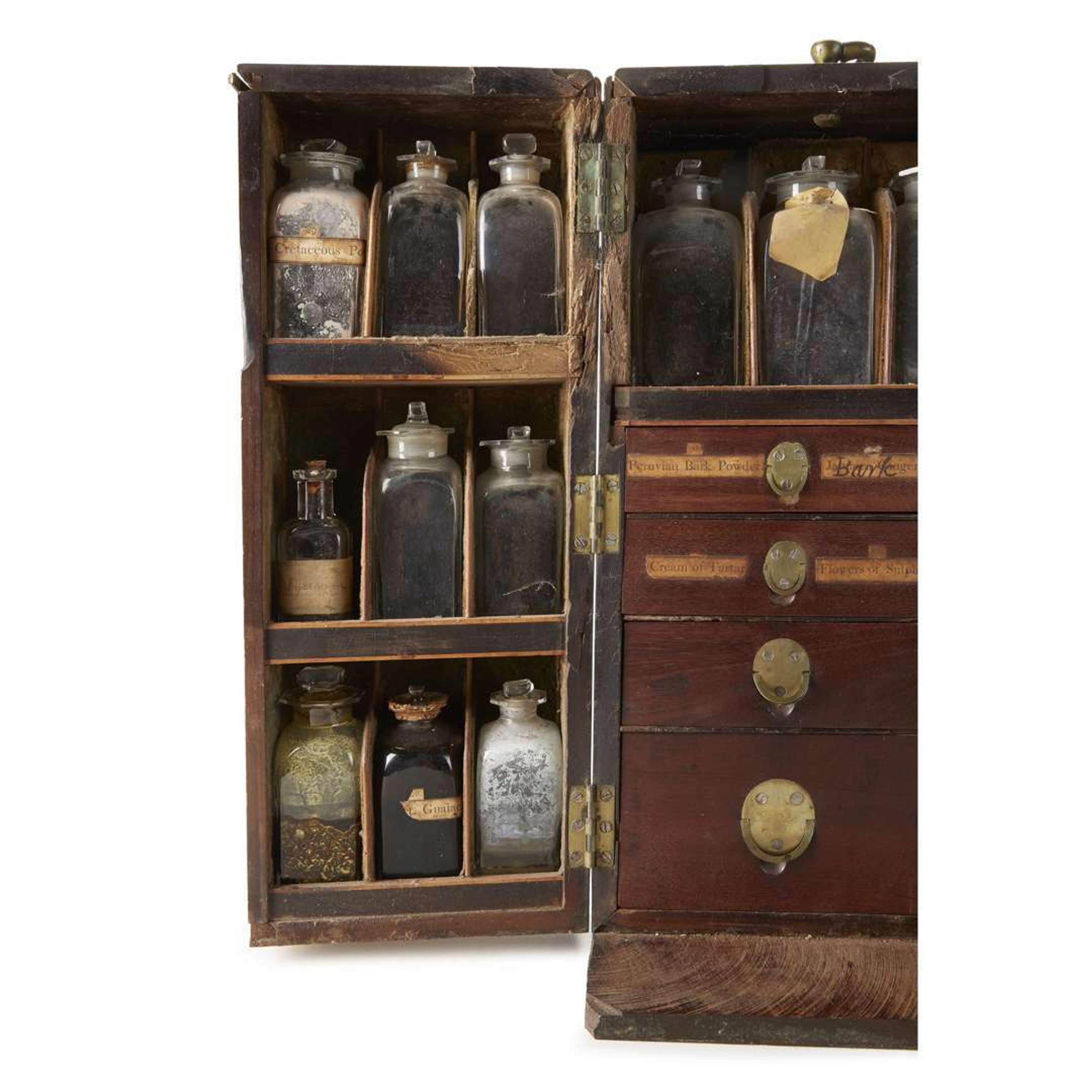 Mahogany medicine chest Reece & Co., London, England, early 19th century