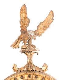 A Classical Giltwood Convex Girandole Mirror