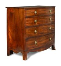 A George III Mahogany Bow-Front Chest of Drawers