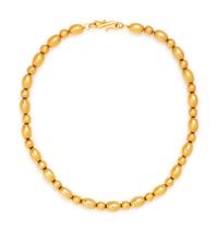 YELLOW GOLD BEAD NECKLACE