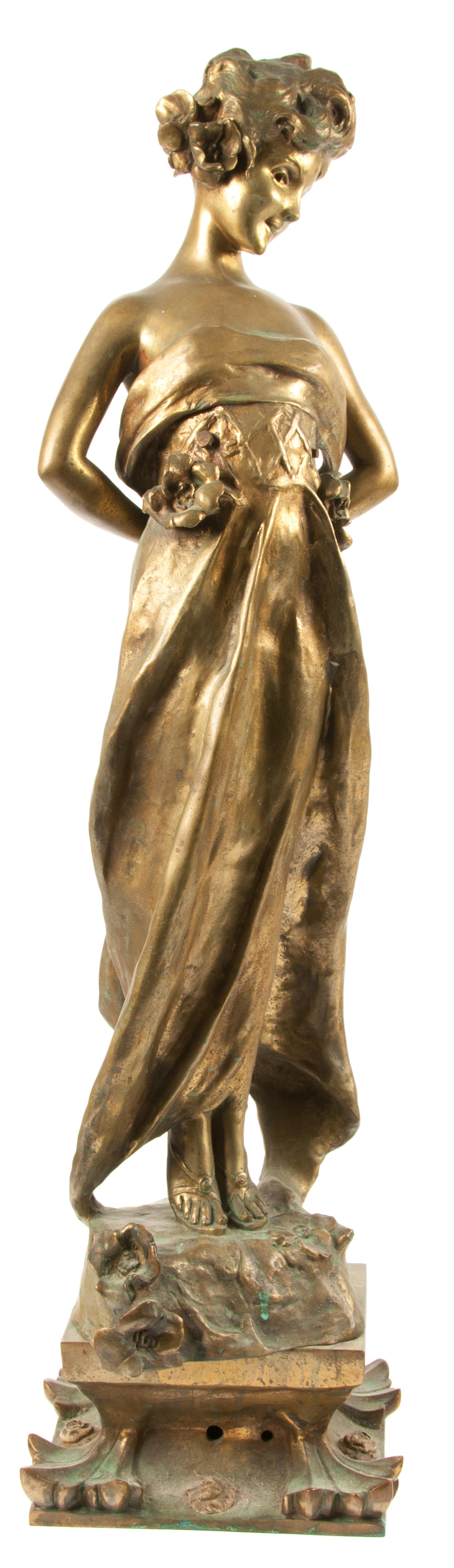 George Van Der Straeten, (Belgian, 1856-1928), Art Nouveau Maiden