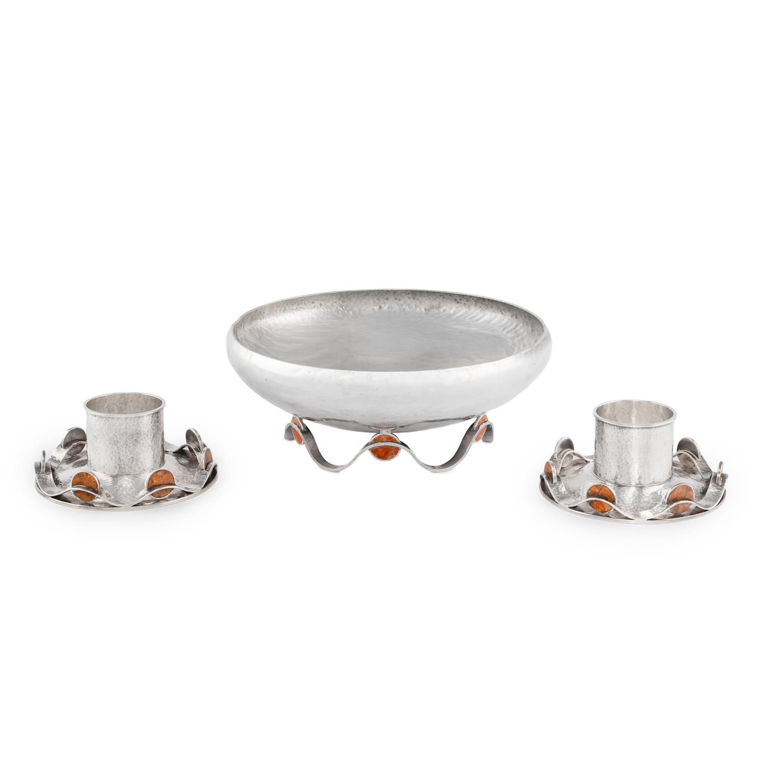 A Mexican Silver Table Garniture