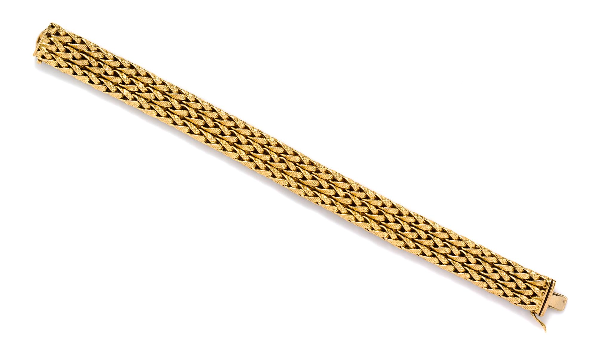 An 18 Karat Yellow Gold Bracelet, Marchisio, 22.20 dwts.
