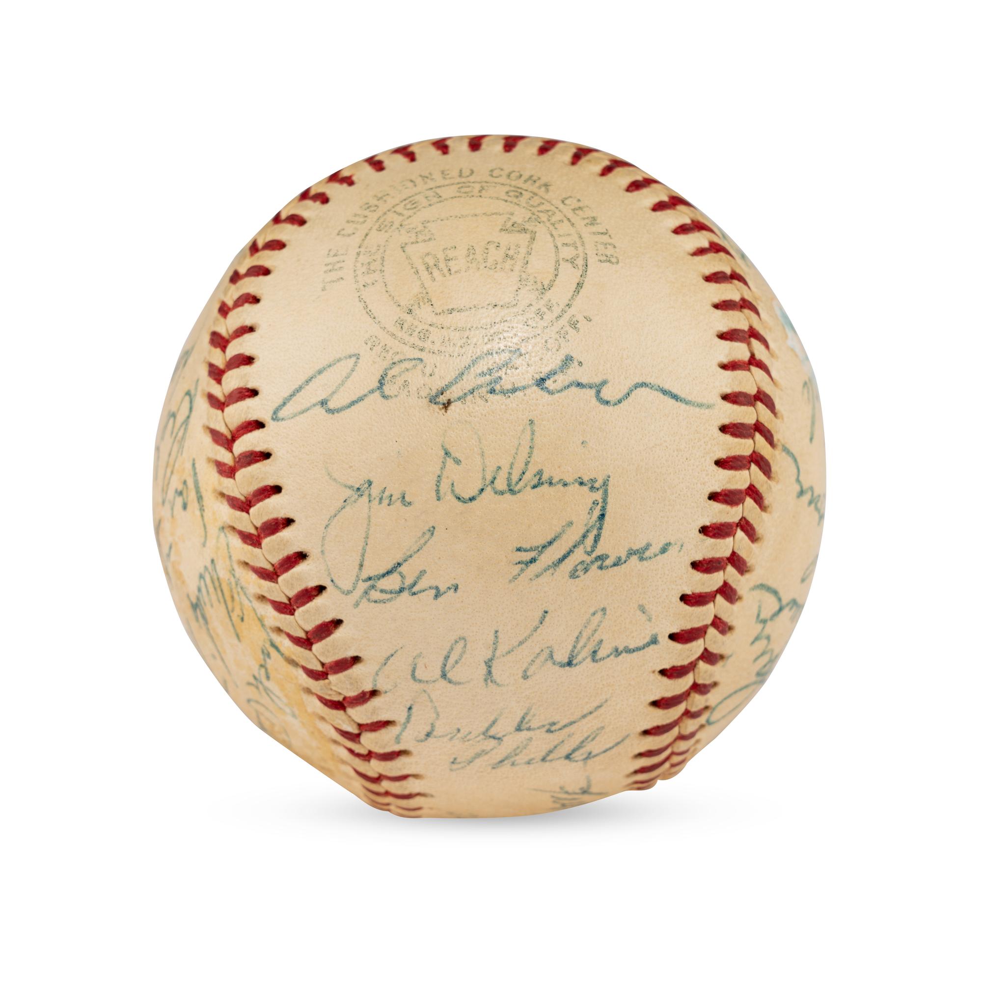 A 1955 Detroit Tigers Team Signed Autograph Baseball (Beckett Authentication Services)