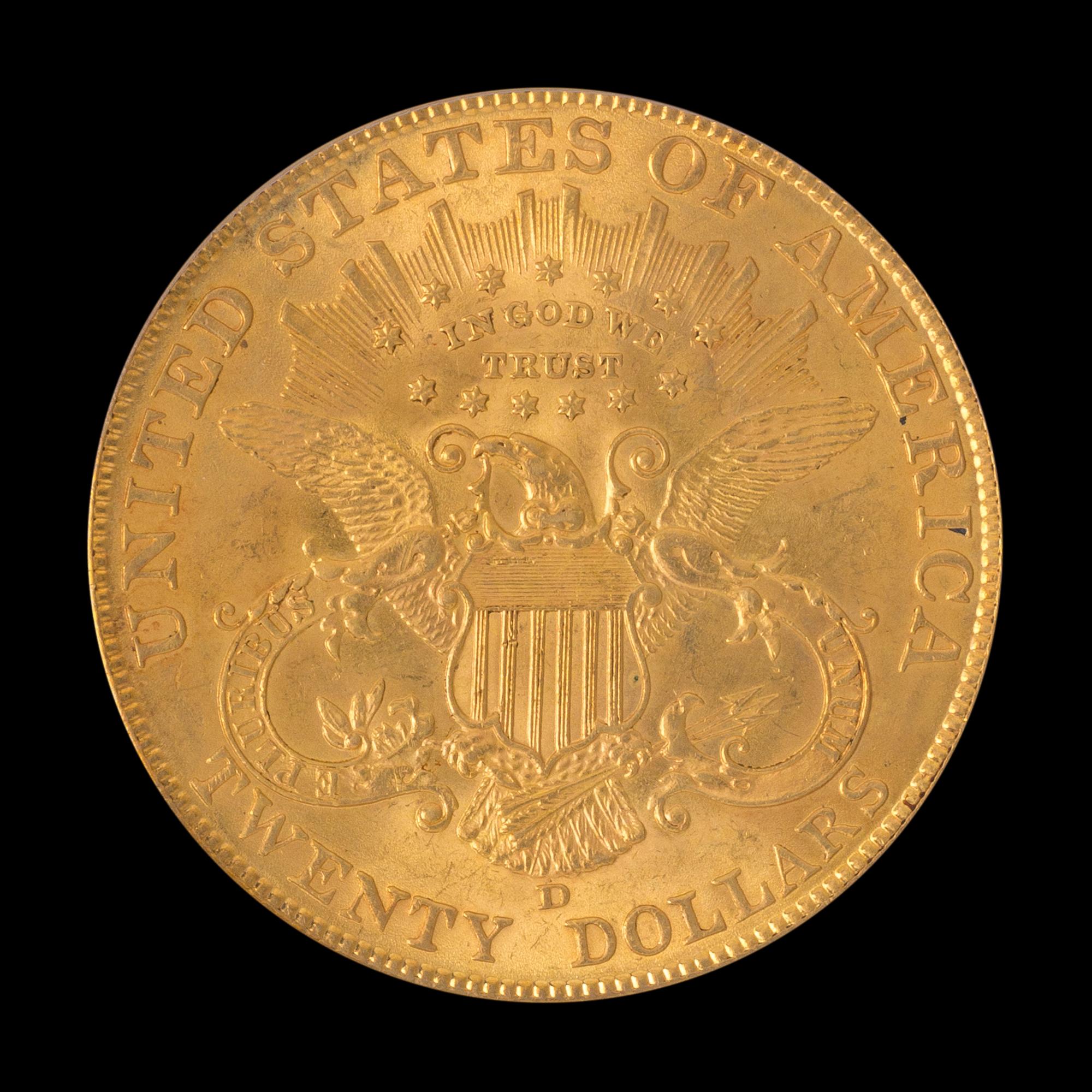 A United States 1906-D Liberty Head $20 Gold Coin