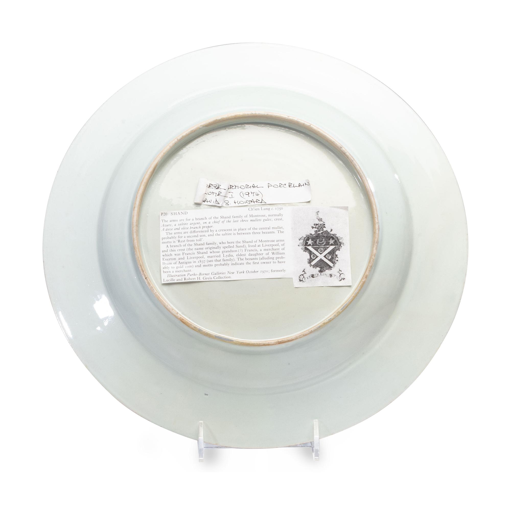 A Chinese Export Porcelain Armorial Charger