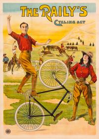 A Belgian Color Lithograph Poster, The Raily's Cycling Act, 19TH CENTURY
