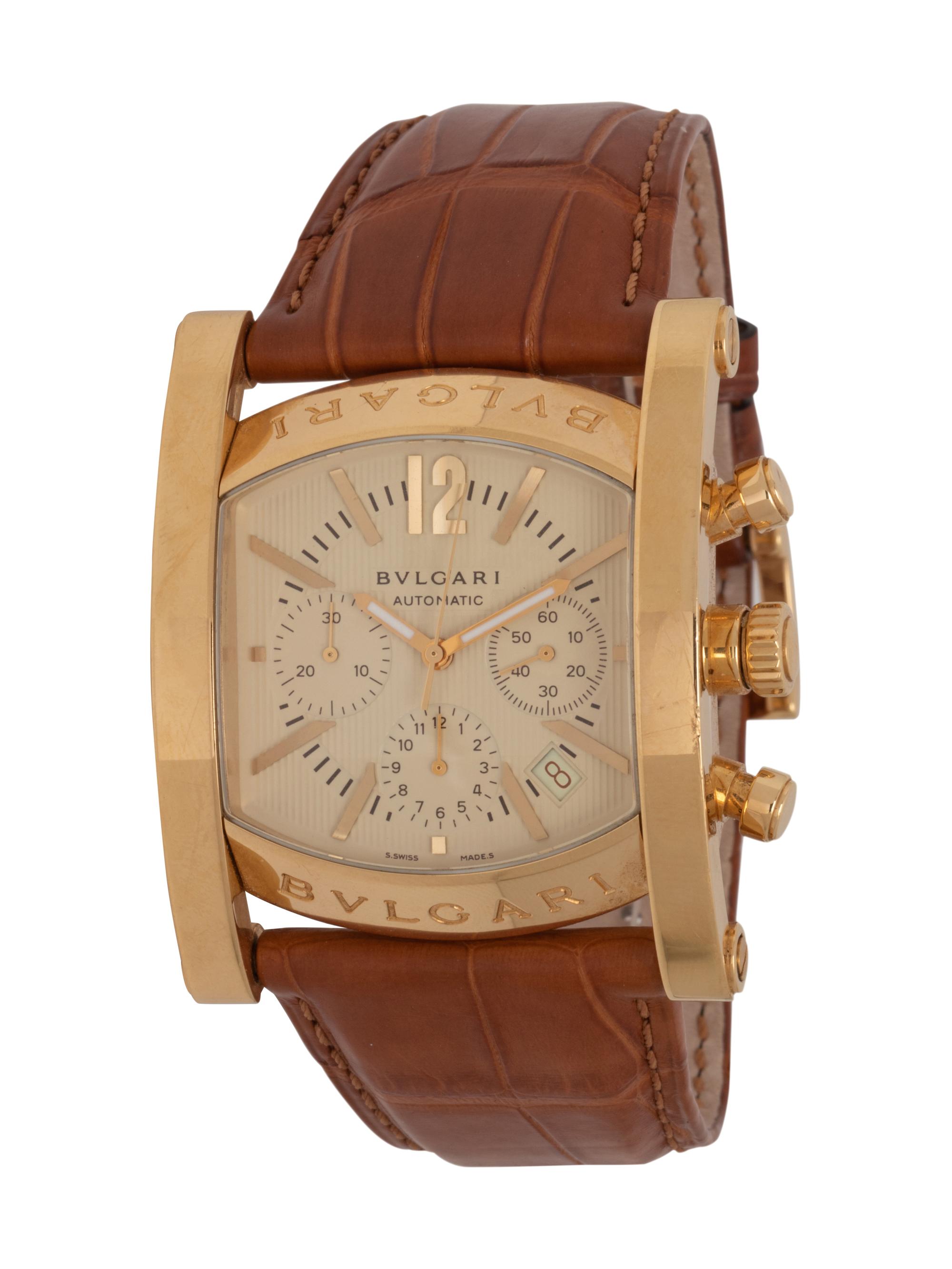 BVLGARI, 18K YELLOW GOLD 'ASSIOMA' CHRONOGRAPH WATCH