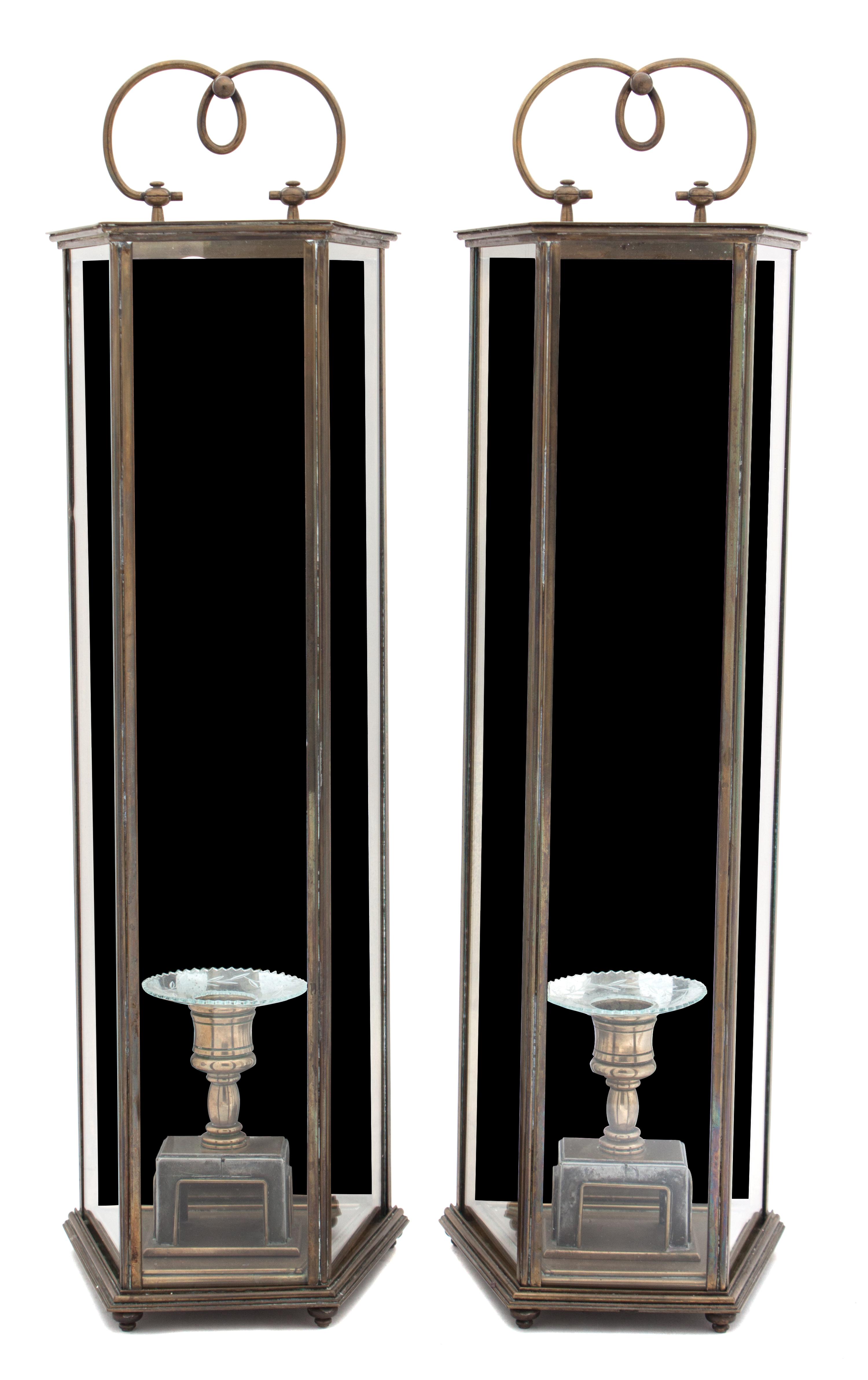 A Pair of Dinkelspiel Wall Sconces Height 19 inches.