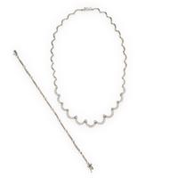 DIAMOND AND WHITE GOLD NECKLACE AND BRACELET